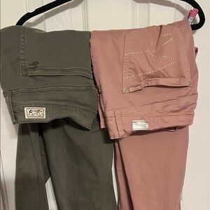 Seven7 Olive and Dusty Rose Pants Set